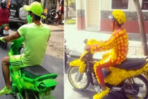 Cười nứt rốn với trang phục ra đường quái chiêu của dân Việt