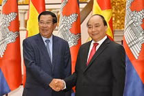 Ảnh: Lễ đón thủ tướng Campuchia Hun Sen tại Hà Nội