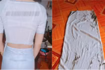 Dở khóc dở cười vì áo dài rách toạc trong ngày khai giảng