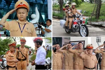 Hình ảnh xúc động về cậu bé mơ làm CSGT vừa qua đời