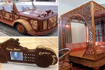 "Ngả mũ" thú chơi siêu phẩm đồ gỗ của đại gia 
