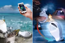 Thiết bị sạc điện thoại bằng nước sôi và đá lạnh 