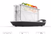 Máy nướng bánh mỳ trong suốt - đắt xắt ra miếng 