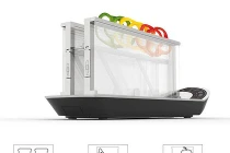 Máy nướng bánh mỳ trong suốt - đắt xắt ra miếng 