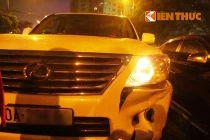 Lexus LX570 hơn 5 tỷ toác đầu vì tông Hyundai Avante ở HN