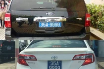 Xe lãnh đạo CA Ninh Bình chung biển “tứ quý” 9 với Camry?