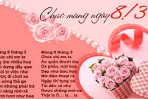 Những lời chúc, thơ chế 8/3 hay nhất