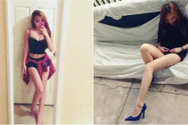 Thân hình nuột nà của nữ du học sinh Việt cao 1m70