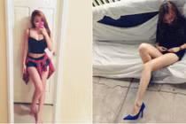 Thân hình nuột nà của nữ du học sinh Việt cao 1m70