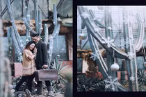 Ảnh cưới độc lạ mùa Giáng sinh lấy xương rồng thay cây thông