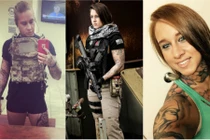 Nữ kiểm lâm xăm trổ đầy mình, trang bị súng ống ngầu