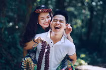 Ảnh cưới phong cách rừng xanh của cặp đôi Hà thành