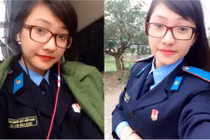 Cô bạn xinh đẹp trường cảnh sát... “nổi tiếng” sau một đêm 