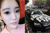 Gái trẻ dán... băng vệ sinh lên ô tô trả thù người yêu