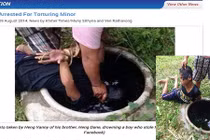 Sự thật về bức ảnh bạo hành trẻ em vì trộm dừa