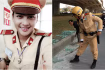 Chàng CSGT Hà Nội bụng 6 múi, đẹp trai như soái ca