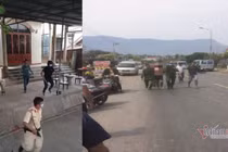 CSGT dùng súng khống chế kẻ ngáo đá chém người và xe điên loạn