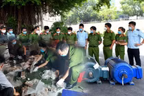 Triệt phá đường dây giấu ma túy vào dạ dày lợn và máy phát điện