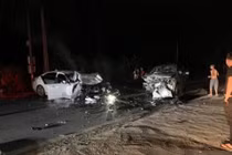 Hai ô tô đối đầu nhau khiến 2 người tử vong tại chỗ