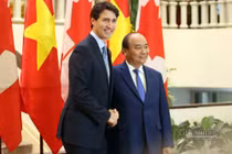 Hình ảnh lễ đón chính thức Thủ tướng Canada tại Hà Nội