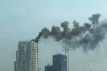 Hiện trường cháy chung cư cao cấp Golden Westlake 