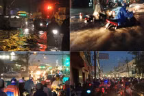 Ảnh hưởng bão số 3, Sài Gòn ngập khủng khiếp, kẹt xe kinh hoàng