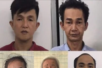 Nhóm đối tượng tại cơ quan công an.