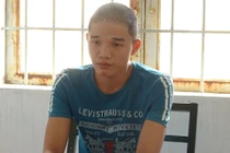 Đối tượng Đức tại cơ quan công an.