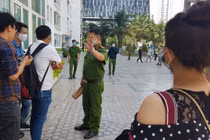 Công an phong toả hiện trường.