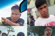 Nhóm giang hồ chặn vây xe công an ở tỉnh Đồng Nai.