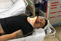 Anh P. với thương tích trên người.