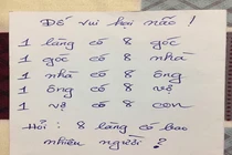 Bài toán hỏi '8 làng có bao nhiêu người' gây xôn xao