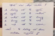Bài toán hỏi '8 làng có bao nhiêu người' gây xôn xao