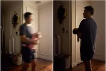 Chồng đại gia tất tả đêm hôm giúp Vân Hugo chăm con mọn