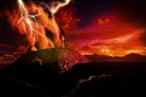 Siêu núi lửa lớn nhất hệ Mặt trời phun trào văng đá lên Trái đất 