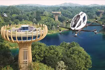 Sân bay đặc biệt giống cây bao báp dành riêng cho taxi bay