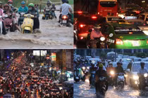 Đường về nhà của người Sài Gòn lại ngập nước, kẹt xe kinh hoàng