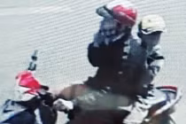 Hình ảnh nghi can chở cháu bé 10 tuổi rời khỏi nhà trước khi sát hại ở tỉnh Đồng Nai.