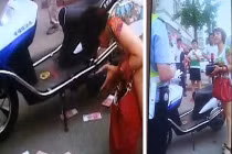 Gái trẻ ném tiền phạt, coi CSGT như ăn xin