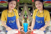 Cô gái bán thịt xinh đẹp hút sự tò mò của dân mạng