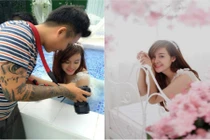 Bà Tưng chụp ảnh cưới gợi cảm