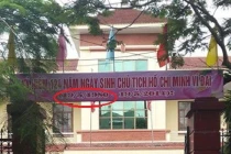 Lỗi nghiêm trọng trên biển chào mừng sinh nhật Bác ở Hải Phòng
