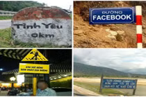 Những cột mốc, biển báo tự chế gây xôn xao