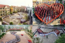 Teen cả nước xếp hình bản đồ hướng về Biển Đông