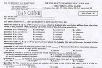 Gợi ý đáp án đề thi môn tiếng Anh khối D 2014