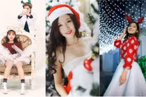Hot girl 9X thi nhau khoe ảnh mừng Giáng sinh