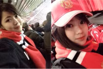 Nữ du học sinh cười tỏa nắng ở Old Trafford gây sốt