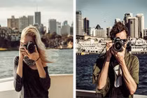 Cặp tình nhân đi khắp thế giới nhìn nhau qua ống kính