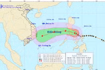 Bão Hagupit giật cấp 14 - 15 tiến gần Biển Đông 