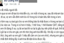 Câu chuyện nhỏ nhưng ý nghĩa về tài xế không tham của rơi